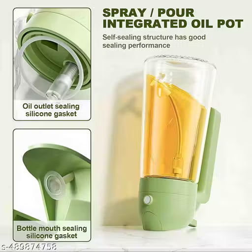 2 In 1 Oil Sprayer & Dispenser Bottle for Kitchen